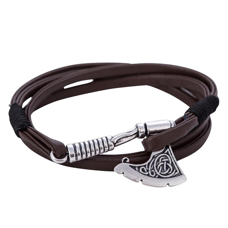 Vintage Viking Axe Leather Bracelet for Men Handmade Rope Wrap Slavic Perun Jewelry Gift Fashion Accessories коричневий
Vintage Viking Axe Leather Bracelet for Men Handmade Rope Wrap Slavic Perun Jewelry Gift Fashion Accessories коричневий