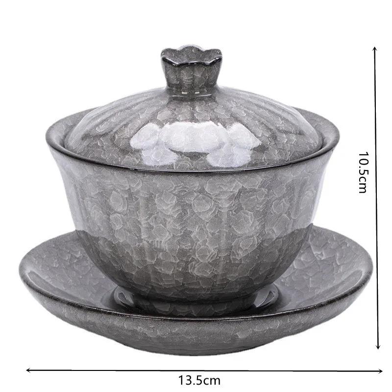 Керамическая чаша Sancai с крышкой, чайная чашка Ice crack, керамический чайный сервиз кунг-фу, чайная чаша, гайвань, чайный сервиз в подарок 200 мл
Керамическая чаша Sancai с крышкой, чайная чашка Ice crack, керамический чайный сервиз кунг-фу, чайная чаша, гайвань, чайный сервиз в подарок 200 мл
