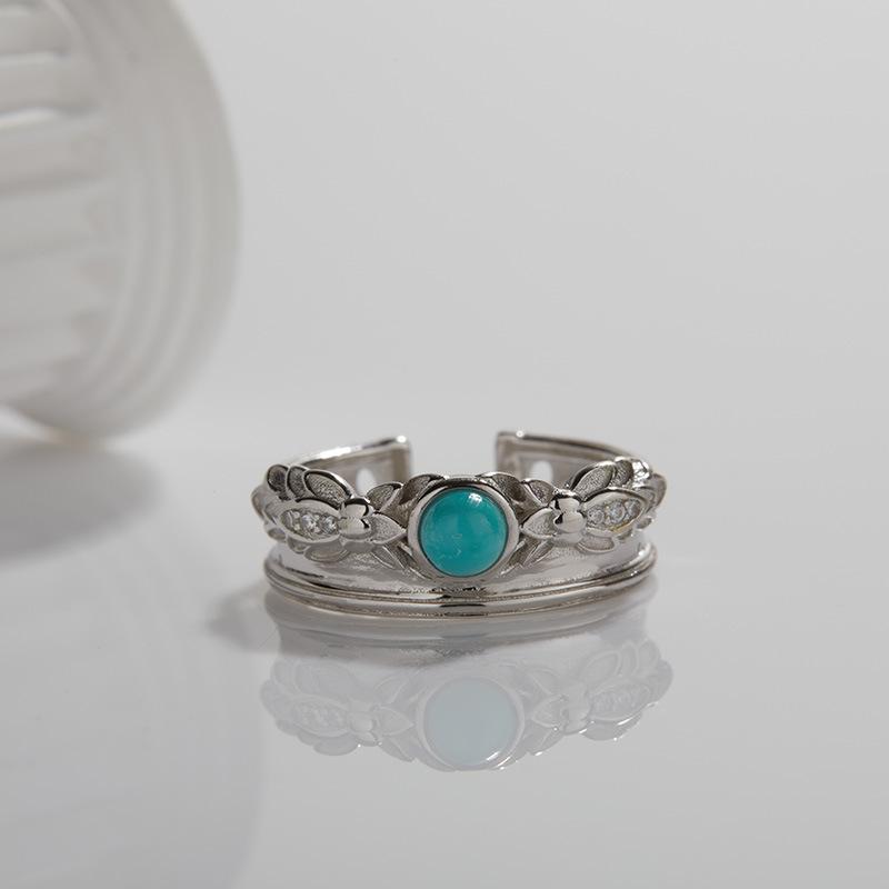 Niche Design Ring S925 Sterling Silver Inlaid With Natural Turquoise Colored Treasure Women S Ring Fashion And High Sense open adjustable
Niche Design Ring S925 Sterling Silver Inlaid With Natural Turquoise Colored Treasure Women S Ring Fashion And High Sense open adjustable
