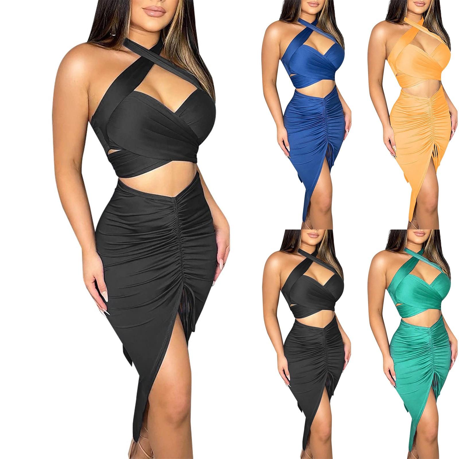 Женская сексуальная однотонная юбка-майка без рукавов с перекрестными бретелями и принтом, состоящая из двух частей
Женская сексуальная однотонная юбка-майка без рукавов с перекрестными бретелями и принтом, состоящая из двух частей