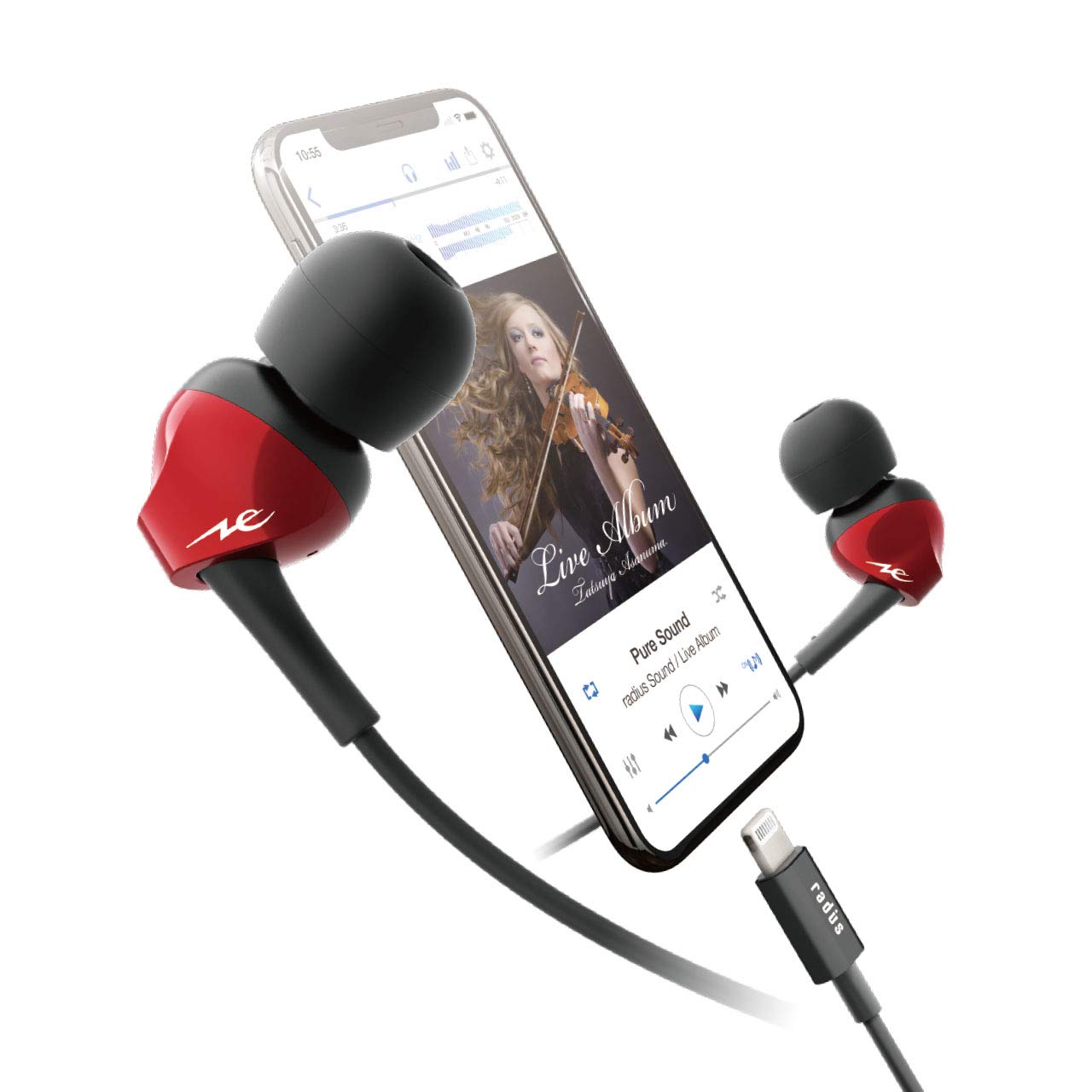 Radius radius iPhone Ne Lightning connector direct connection Lightning earphones Dynamic driver Canal type iOS MFi certified HP-N200L earphones
Radius radius iPhone Ne Lightning connector direct connection Lightning earphones Dynamic driver Canal type iOS MFi certified HP-N200L earphones