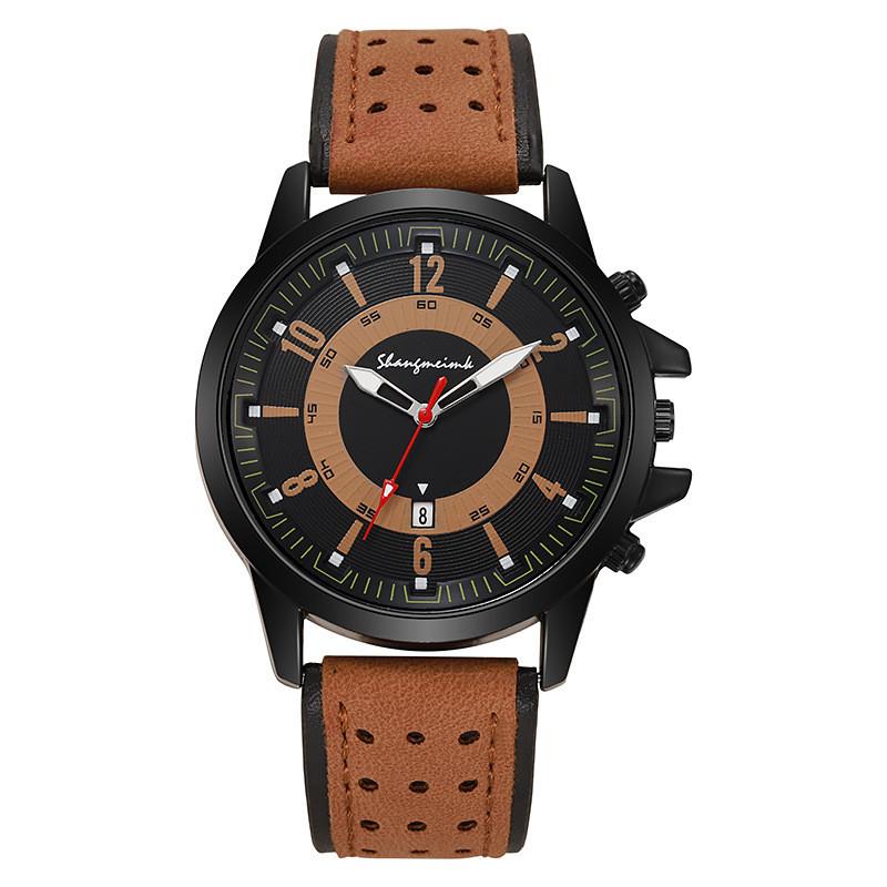Military Style Quartz Watch For Men With Calendar Function And Leather Strap Brown
Military Style Quartz Watch For Men With Calendar Function And Leather Strap Brown