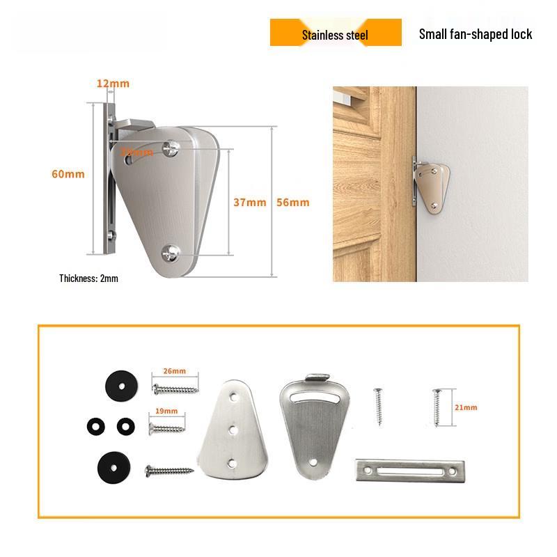 Jundingying Stainless Steel Fan-Shaped Sliding Door Latch
Jundingying Stainless Steel Fan-Shaped Sliding Door Latch