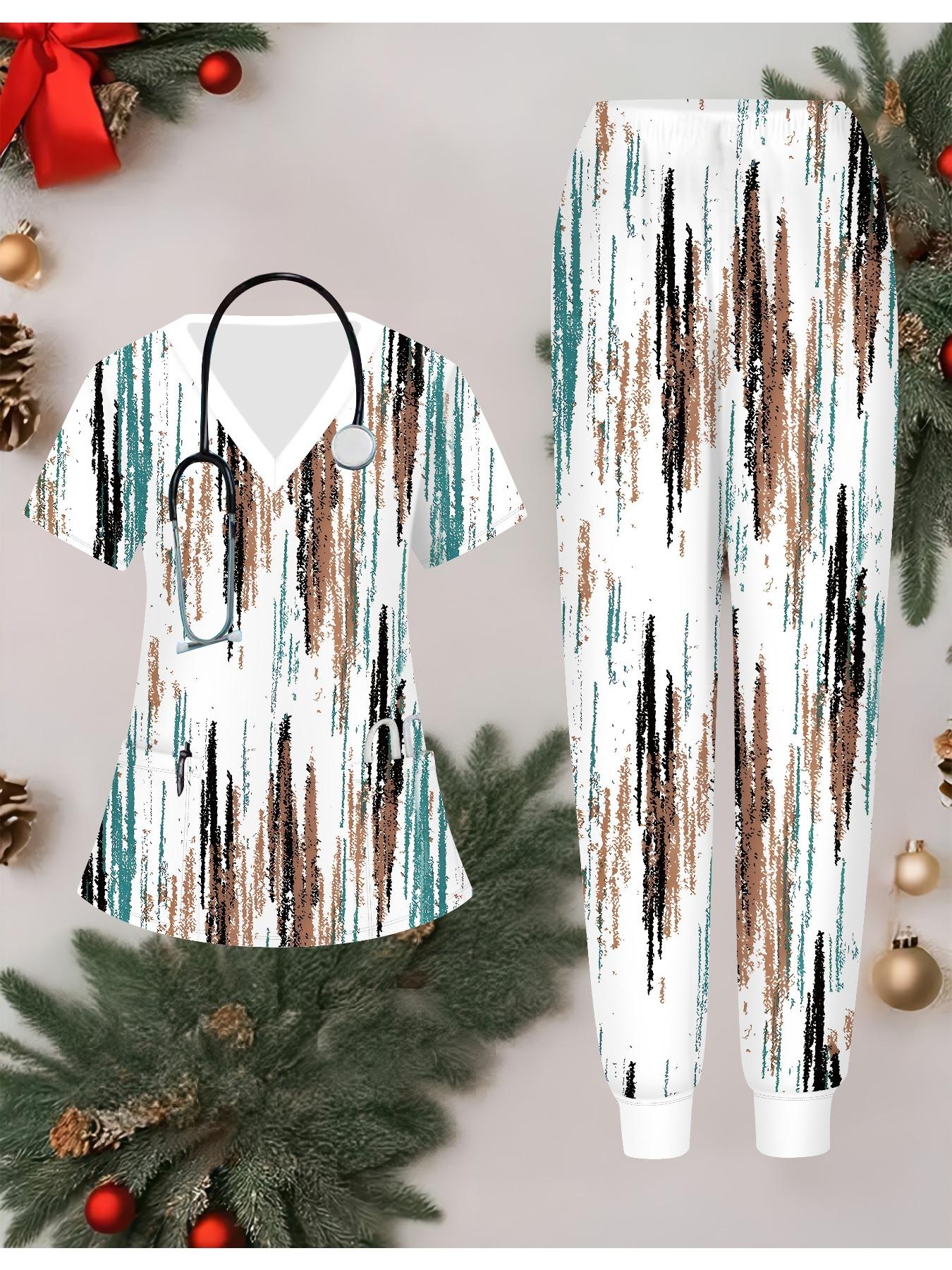 3D Butterfly Flower Printed Women s Nurse Uniform Set Short Sleeve Long Pants with Pocket Casual Fashionable Christmas Gift XXL белый
3D Butterfly Flower Printed Women s Nurse Uniform Set Short Sleeve Long Pants with Pocket Casual Fashionable Christmas Gift XXL белый