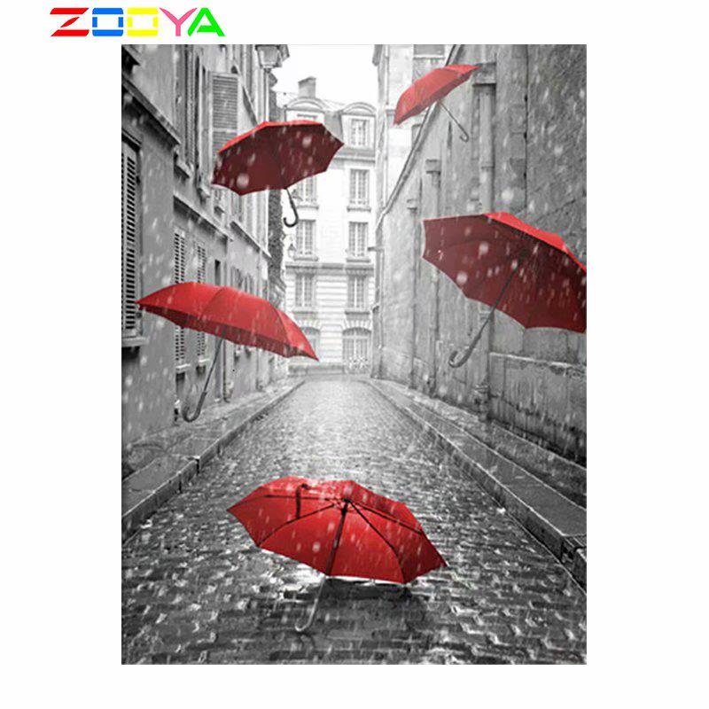 ZOOYA 5D DIY алмазная живопись полная квадратная красная и черная серия алмазная вышивка цветок мозаика горный хрусталь картина домашний декор