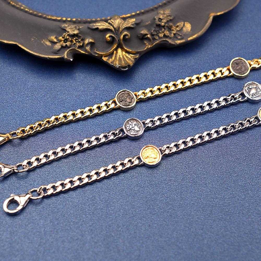 S925 Sterling Silver Athena Coin Cuban Bracelet: Women s Vintage Niche Bangle 925 Silver
S925 Sterling Silver Athena Coin Cuban Bracelet: Women s Vintage Niche Bangle 925 Silver