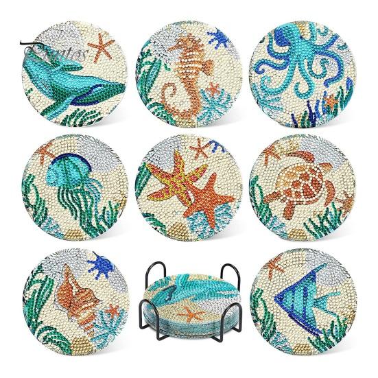 8Pcs Diamond Painting Coasters 5D Ocean Art Kits Дорослі Діти Просте управління Набір DIY Diamond Painting Kit F
8Pcs Diamond Painting Coasters 5D Ocean Art Kits Дорослі Діти Просте управління Набір DIY Diamond Painting Kit F