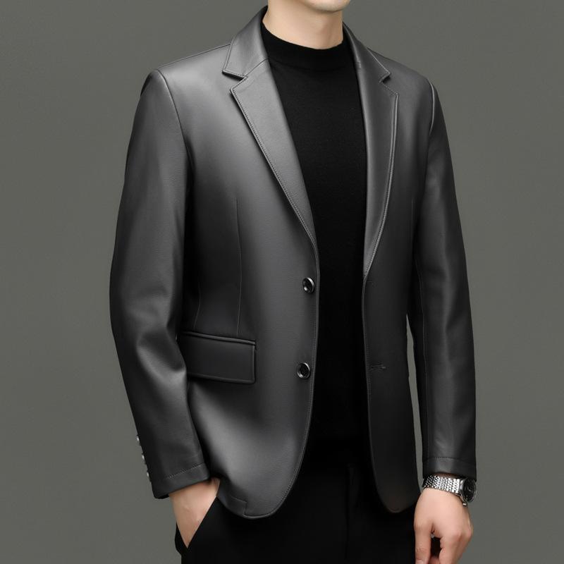 Genuine Leather Jacket Men s Sheepskin Suit Young and Middle-aged Leather Suit Thin Casual Leather Jacket Leather Suit 195
Genuine Leather Jacket Men s Sheepskin Suit Young and Middle-aged Leather Suit Thin Casual Leather Jacket Leather Suit 195