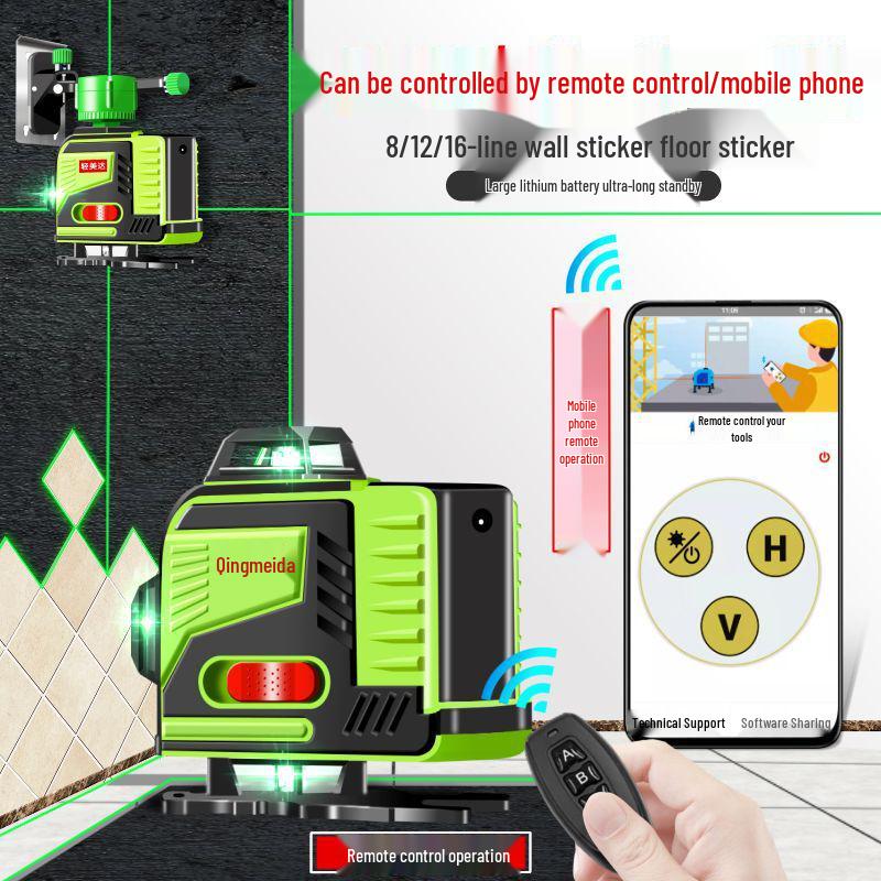 Qing Meida Laser Level - Super Bright 16-Line Green Light Precision Instrument Qing Meida
Qing Meida Laser Level - Super Bright 16-Line Green Light Precision Instrument Qing Meida