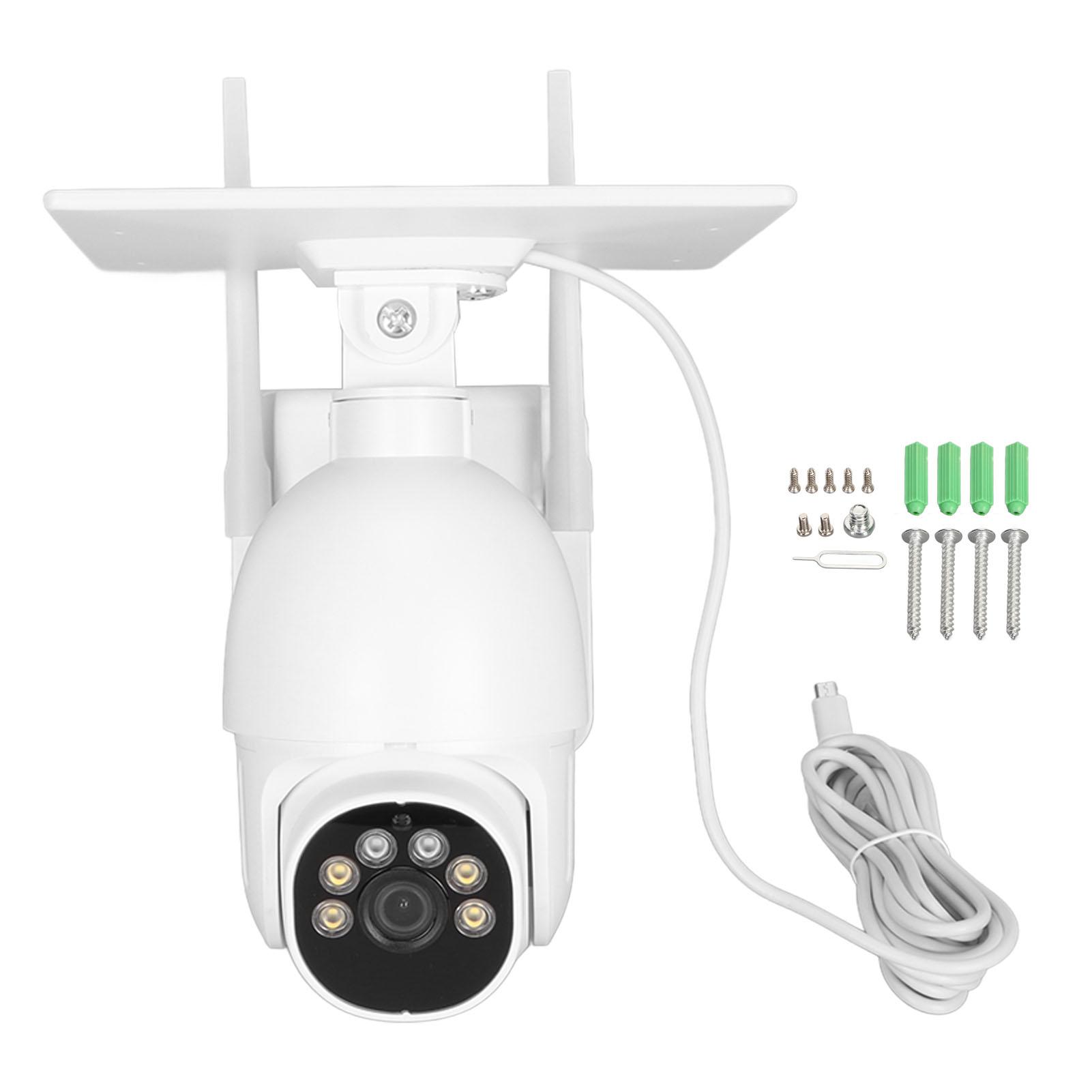 Solar Security Camera 1080P 360 degrees PTZ 2.4G WiFi Color Night Vision PIR Motion Detection IP65
Solar Security Camera 1080P 360 degrees PTZ 2.4G WiFi Color Night Vision PIR Motion Detection IP65