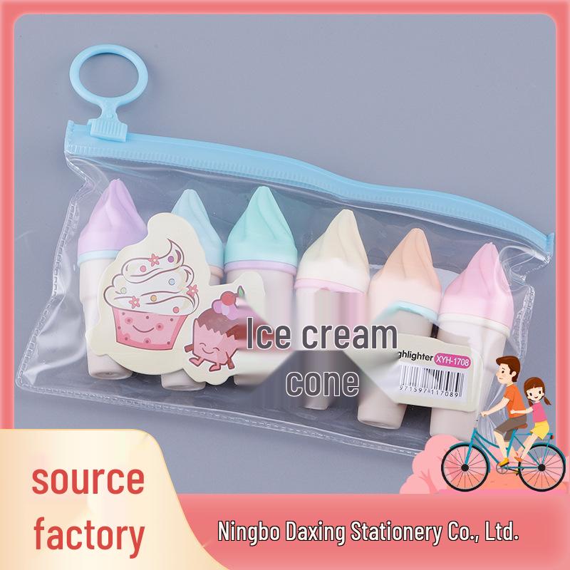 Colorful Ice Cream Cone Highlighter Set XYH-1708 Chisel tip
Colorful Ice Cream Cone Highlighter Set XYH-1708 Chisel tip