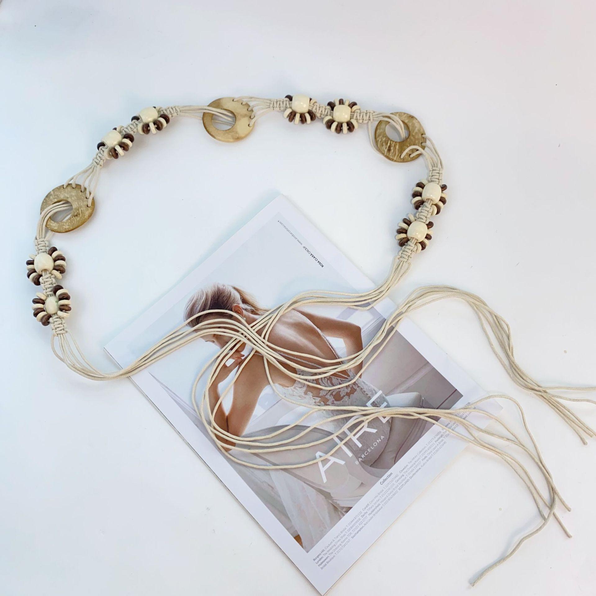 Винтажный плетеный пояс-веревка в стиле бохо с юбкой в этническом стиле, декоративный летний пояс, простой пояс-цепочка на талию
Винтажный плетеный пояс-веревка в стиле бохо с юбкой в этническом стиле, декоративный летний пояс, простой пояс-цепочка на талию