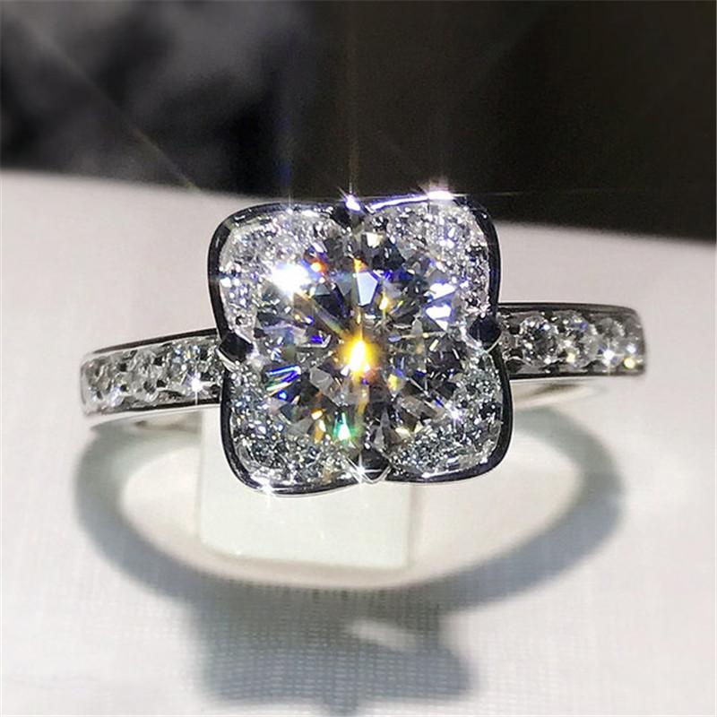 925 Sterling Silver White Zircon Stones Square Rings for Women Fashion Bridal Engagement Wedding Ring Jewelry Gift 9
925 Sterling Silver White Zircon Stones Square Rings for Women Fashion Bridal Engagement Wedding Ring Jewelry Gift 9