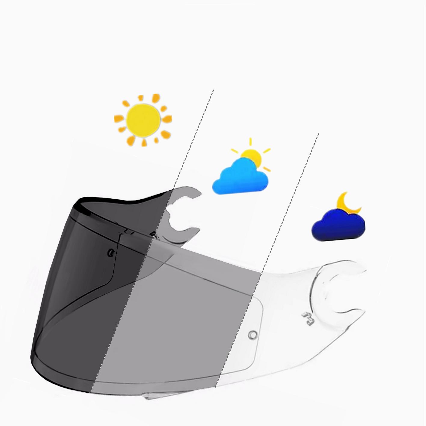 Photochromic Clear Helmet Lens Face Shield Anti-UV Sunscreen HJ26 PISTA K1 HJ20M Z7 Moto Replacement Multiple Models Available
Photochromic Clear Helmet Lens Face Shield Anti-UV Sunscreen HJ26 PISTA K1 HJ20M Z7 Moto Replacement Multiple Models Available