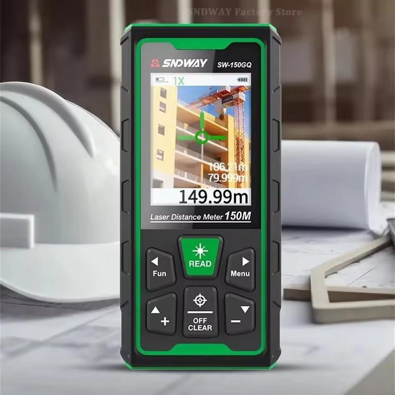 SNDWAY Digital Rangefinder Bluetooth Laser Distance Meter 4X Zoom Green Laser Tape Measure Range Finder 80m
SNDWAY Digital Rangefinder Bluetooth Laser Distance Meter 4X Zoom Green Laser Tape Measure Range Finder 80m