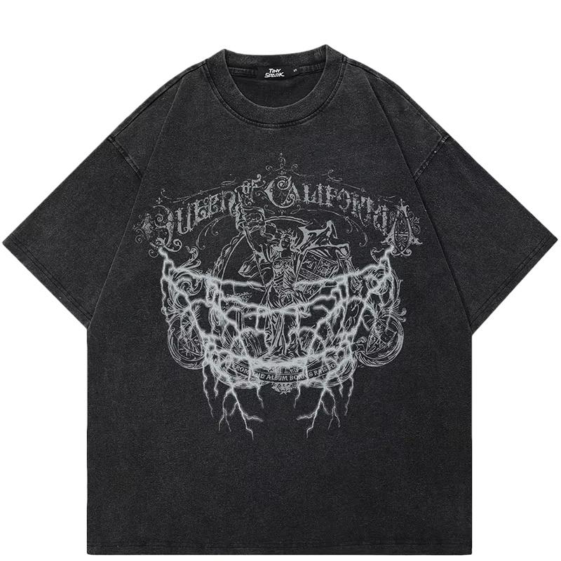Vintage Washed Black T-Shirt Streetwear Retro Graphic Lightning T Shirt Cotton Unisex Tshirt Men Tops Tees 3XL
Vintage Washed Black T-Shirt Streetwear Retro Graphic Lightning T Shirt Cotton Unisex Tshirt Men Tops Tees 3XL