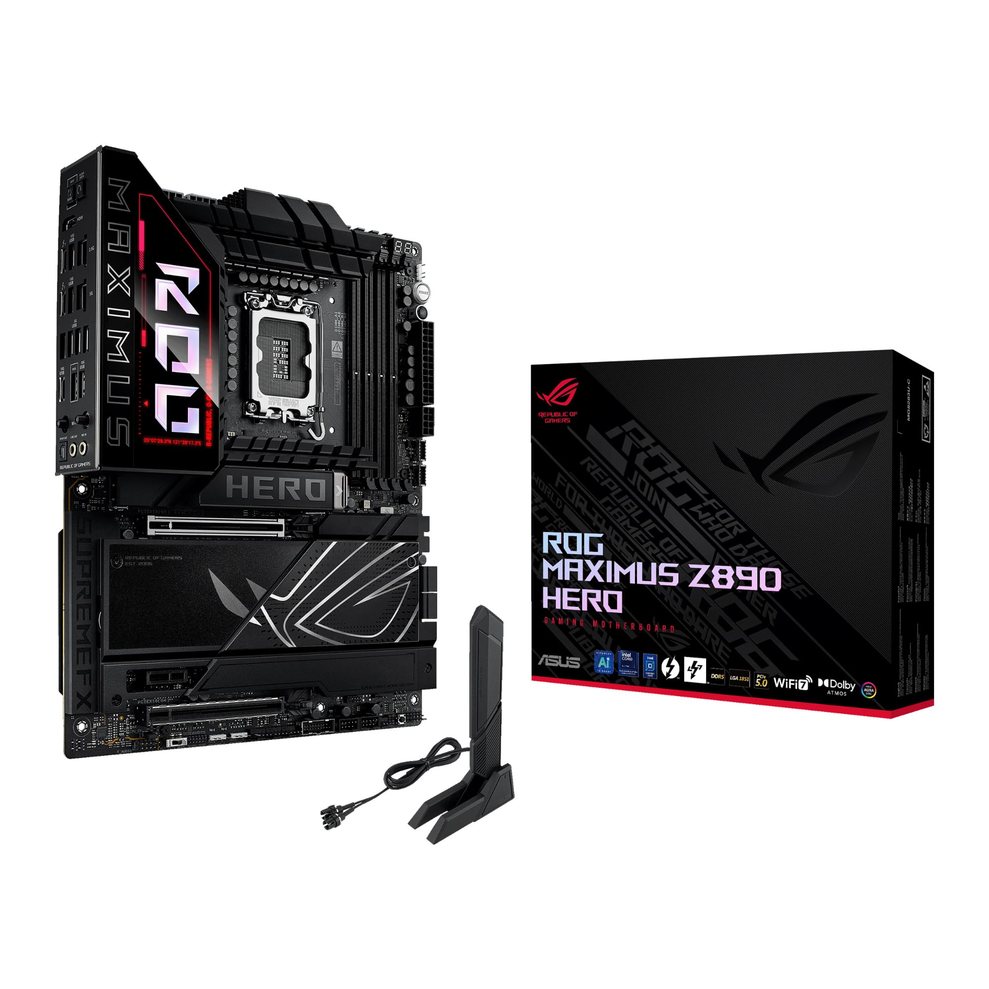 ASUS ROG MAXIMUS Z890 HERO Процесори intel Core Ultra, сумісні з LGA 1851 Z890 DDR5 ATX, материнська плата Продукт місцевого авторизованого дистриб’ютора (серія
ASUS ROG MAXIMUS Z890 HERO Процесори intel Core Ultra, сумісні з LGA 1851 Z890 DDR5 ATX, материнська плата Продукт місцевого авторизованого дистриб’ютора (серія