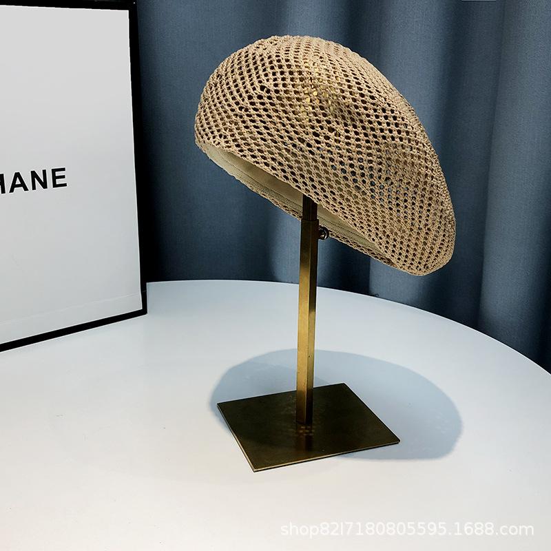 Новая популярная летняя прохладная шляпа-берет с полым верхом для женщин, модная кепка, весенняя, высшего качества, для девочек, бойна, для улицы, для вечеринки, подарок хаки