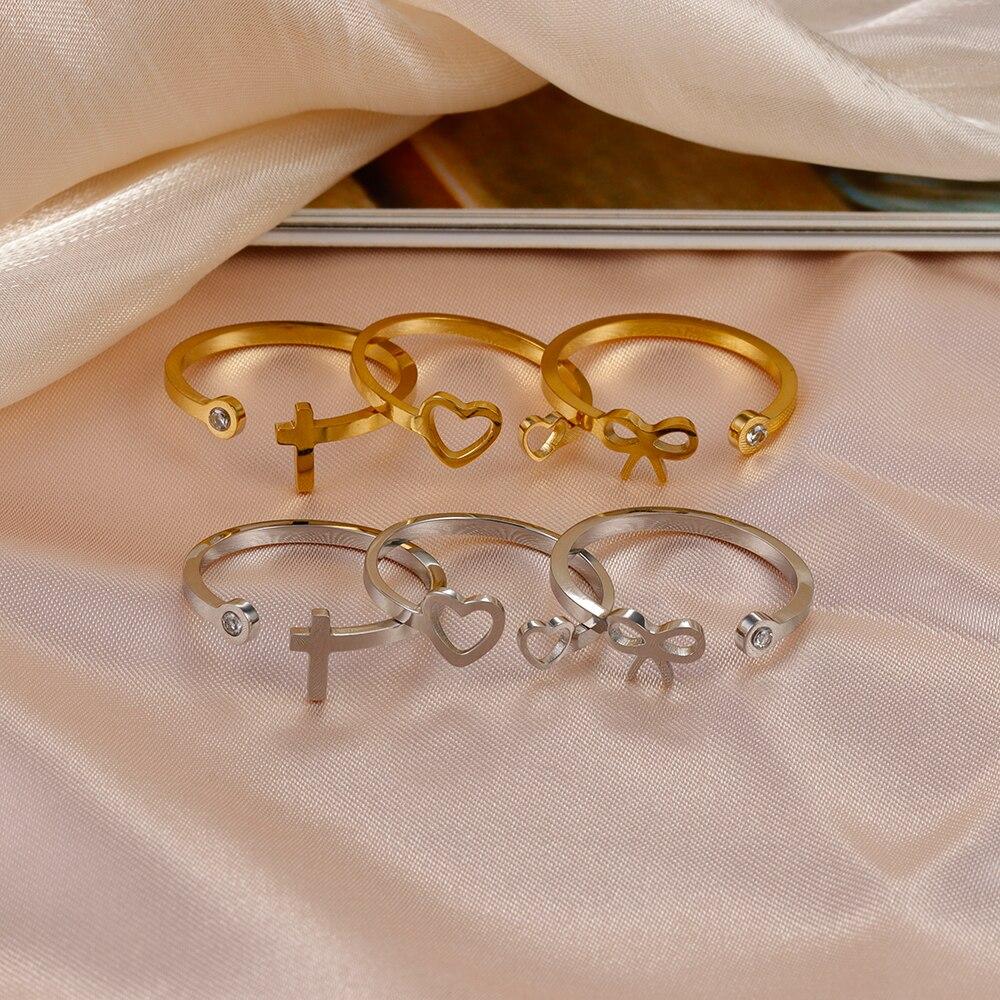 Модные кольца с крестом из нержавеющей стали для женщин мужчин пара CZ Crystal Bowknot Сердце Кольцо для пальцев Минимализм Свадебные украшения Подарок
Модные кольца с крестом из нержавеющей стали для женщин мужчин пара CZ Crystal Bowknot Сердце Кольцо для пальцев Минимализм Свадебные украшения Подарок