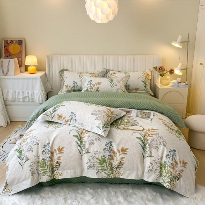 10% Coton Thickened Mated Four Piece Set 10% Coton High Grade Comfortable Quilt Cover Simple Nordic Windbed Products 4 piece 135*200cm Eu-Single
10% Coton Thickened Mated Four Piece Set 10% Coton High Grade Comfortable Quilt Cover Simple Nordic Windbed Products 4 piece 135*200cm Eu-Single