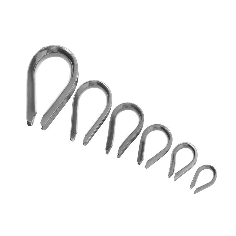 10pcs Stainless Steel M2 to M8 Silver Cable Wire Rope Clamp Thimbles Rigging Hardware Chicken Heart Ring Fixing Workpiece 1.5mm
10pcs Stainless Steel M2 to M8 Silver Cable Wire Rope Clamp Thimbles Rigging Hardware Chicken Heart Ring Fixing Workpiece 1.5mm