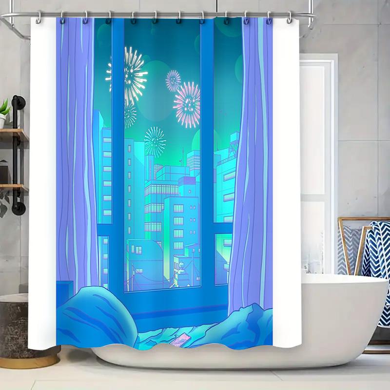 Blue Cityscape Shower Curtain Modern Abstract Art Bathroom Decor Waterproof Fabric Liner Set W60H190(CM)-1 Pcs
Blue Cityscape Shower Curtain Modern Abstract Art Bathroom Decor Waterproof Fabric Liner Set W60H190(CM)-1 Pcs