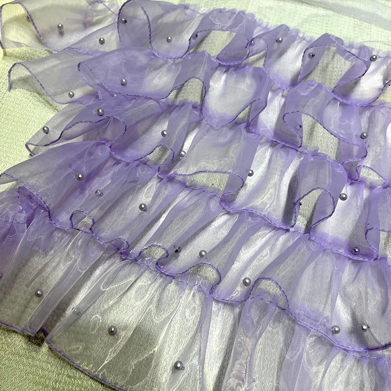 1Yards 5 Layer Organza Ruffled Beads Lace Fabric DIY Sewing Trim For Clothes Accessories Wedding Dress Pearl Design Fabric 1yards
1Yards 5 Layer Organza Ruffled Beads Lace Fabric DIY Sewing Trim For Clothes Accessories Wedding Dress Pearl Design Fabric 1yards