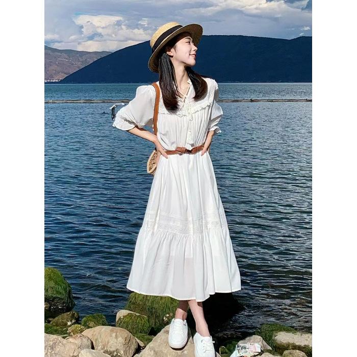 Japanese retro white dress women s summer new small Hong Kong flavor chic Mori student slim dress 3XL
Japanese retro white dress women s summer new small Hong Kong flavor chic Mori student slim dress 3XL