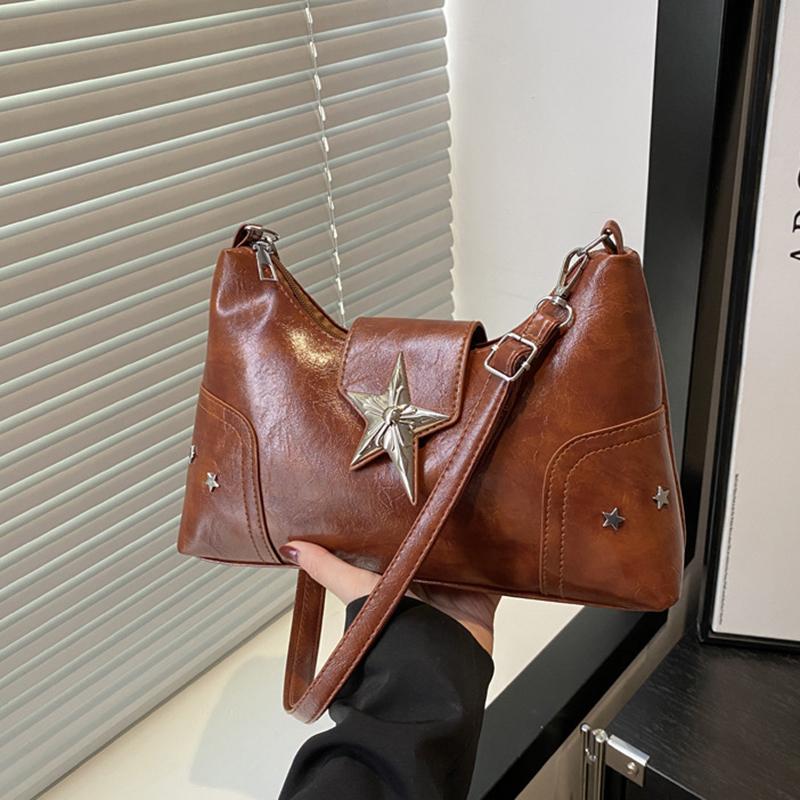 Yogodlns Women PU Star Decor Shoulder Bag Chic Hobo Bag Large Capacity Fashion Crossbody Bag Solid Color Sweet Underarm Bag 29x7.5x18.5cm коричневий
Yogodlns Women PU Star Decor Shoulder Bag Chic Hobo Bag Large Capacity Fashion Crossbody Bag Solid Color Sweet Underarm Bag 29x7.5x18.5cm коричневий