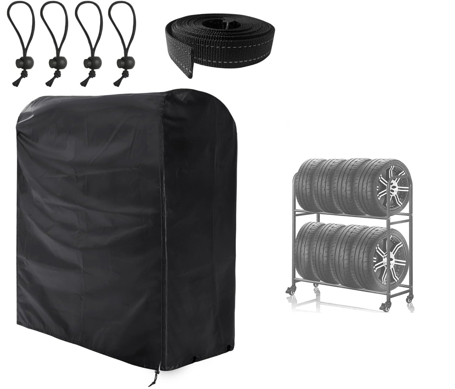 Уличная стойка для шин вмещает 8 штук, 420D, устойчивая к УФ-излучению, предотвращает появление пятен и разрушение, включает чехол для хранения 110 x 75 x 145 см, шины, толстая, водонепроницаемая, защита, чёрный
Уличная стойка для шин вмещает 8 штук, 420D, устойчивая к УФ-излучению, предотвращает появление пятен и разрушение, включает чехол для хранения 110 x 75 x 145 см, шины, толстая, водонепроницаемая, защита, чёрный