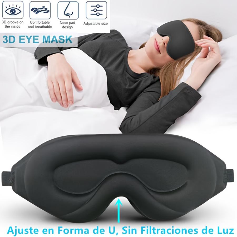 One 3D sleep mask - 100% light blocking, adjustable straps, soft and comfortable, hypoallergenic, a must-have for holiday travel
One 3D sleep mask - 100% light blocking, adjustable straps, soft and comfortable, hypoallergenic, a must-have for holiday travel