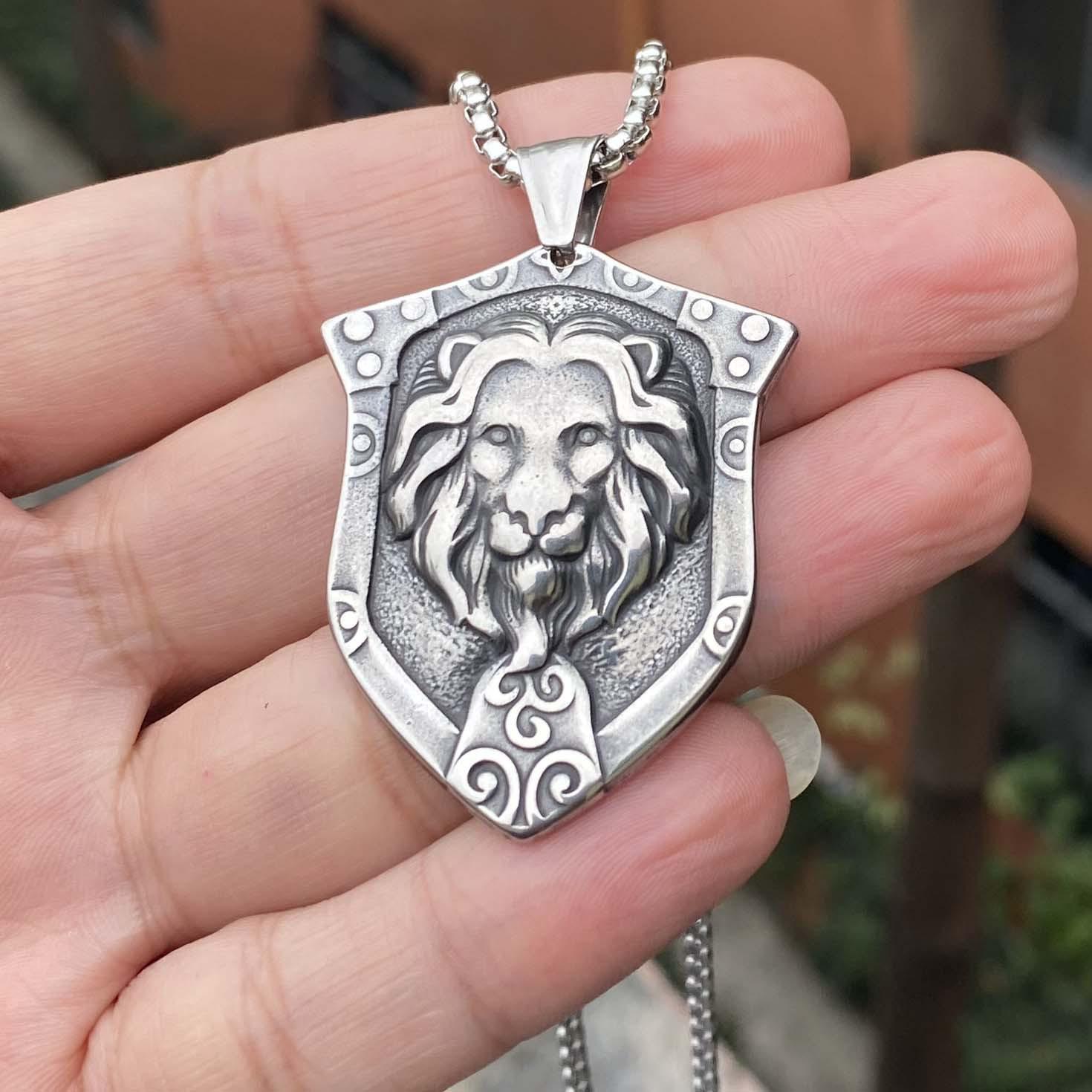Necklace Lion Shield Men Hip Hop Animal Punk Ins Pendant 50CM(Necklace Size)
Necklace Lion Shield Men Hip Hop Animal Punk Ins Pendant 50CM(Necklace Size)