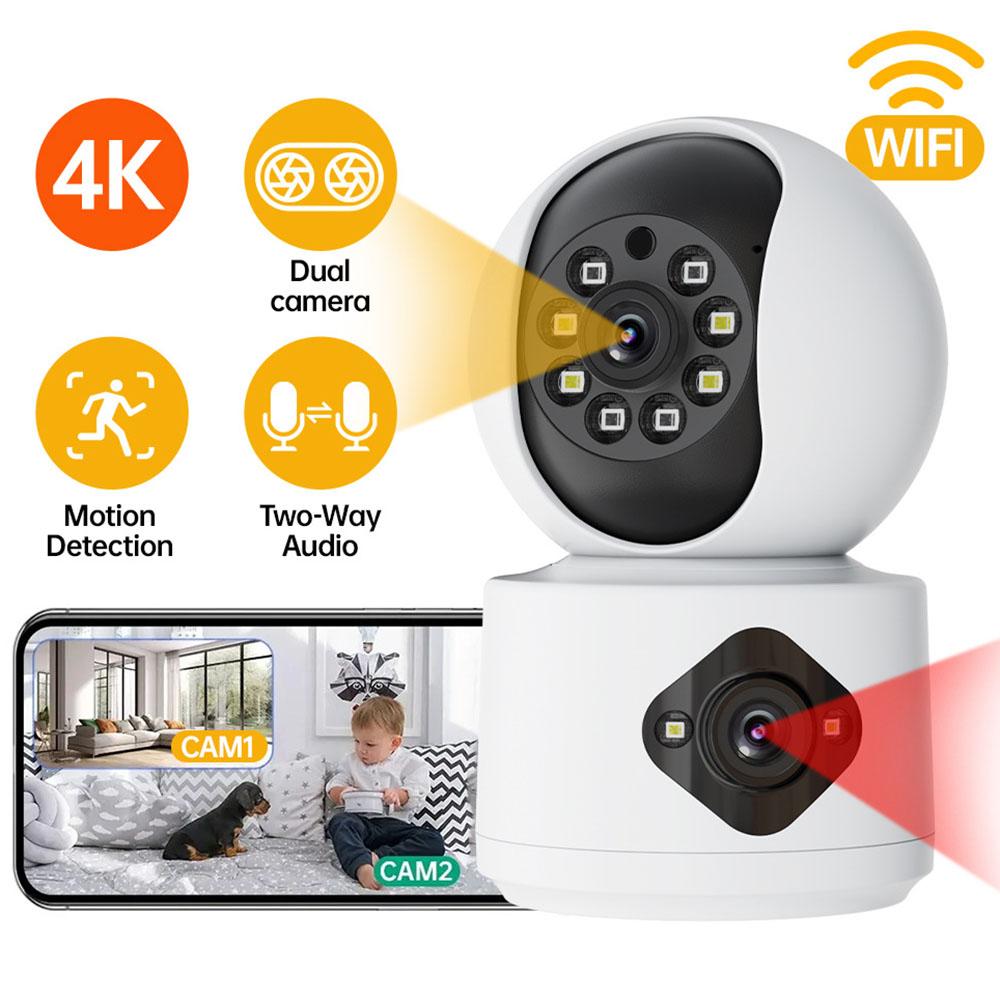 Dual Image WiFi Camera HD Smart Home Security Monitor Night Vision Surveillance Camera (No Memory Card) EU Plug
Dual Image WiFi Camera HD Smart Home Security Monitor Night Vision Surveillance Camera (No Memory Card) EU Plug