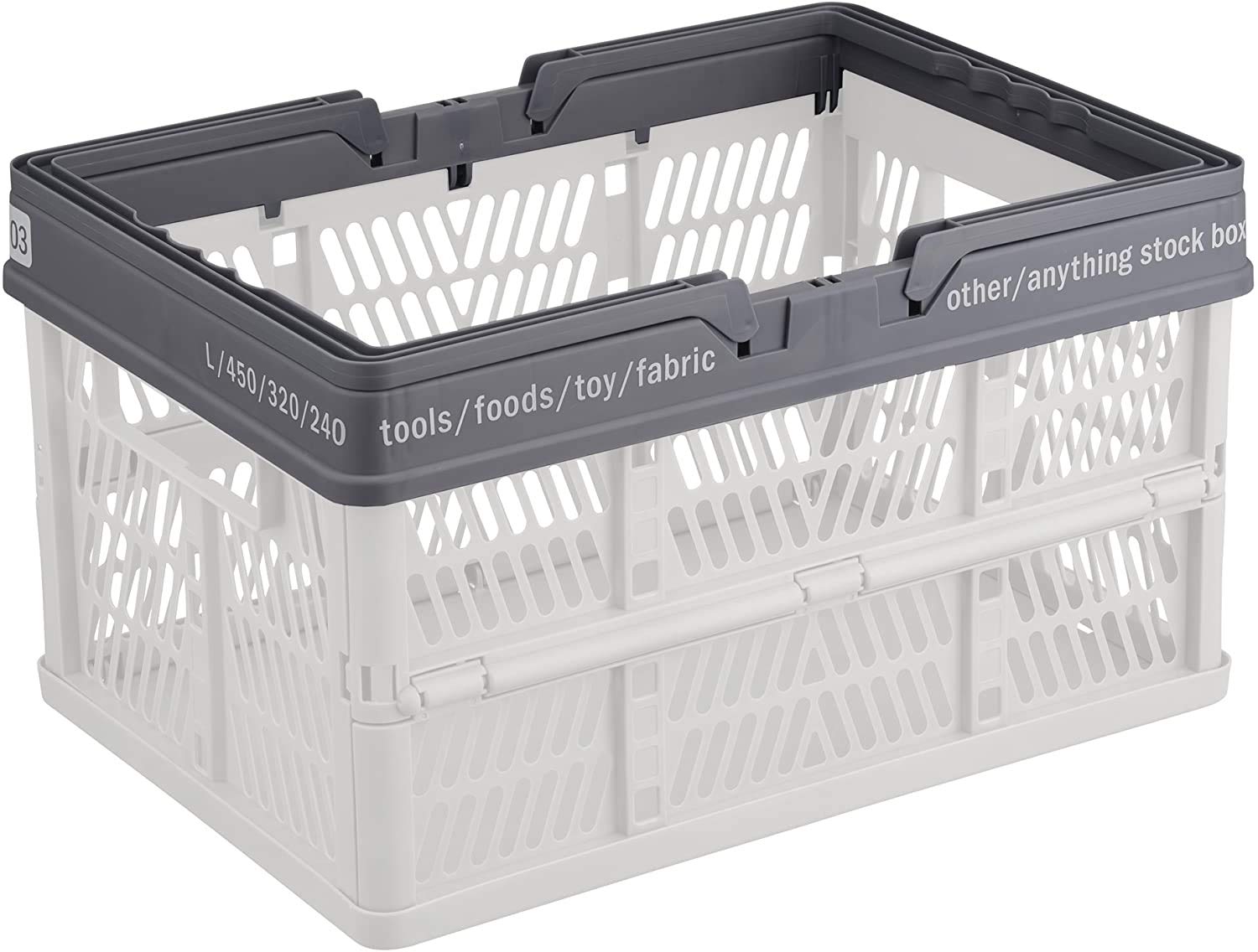Tenma Foldable Basket White L Width 45 x Depth 32 x Height 24cm PRX Folding Basket with Handle
Tenma Foldable Basket White L Width 45 x Depth 32 x Height 24cm PRX Folding Basket with Handle
