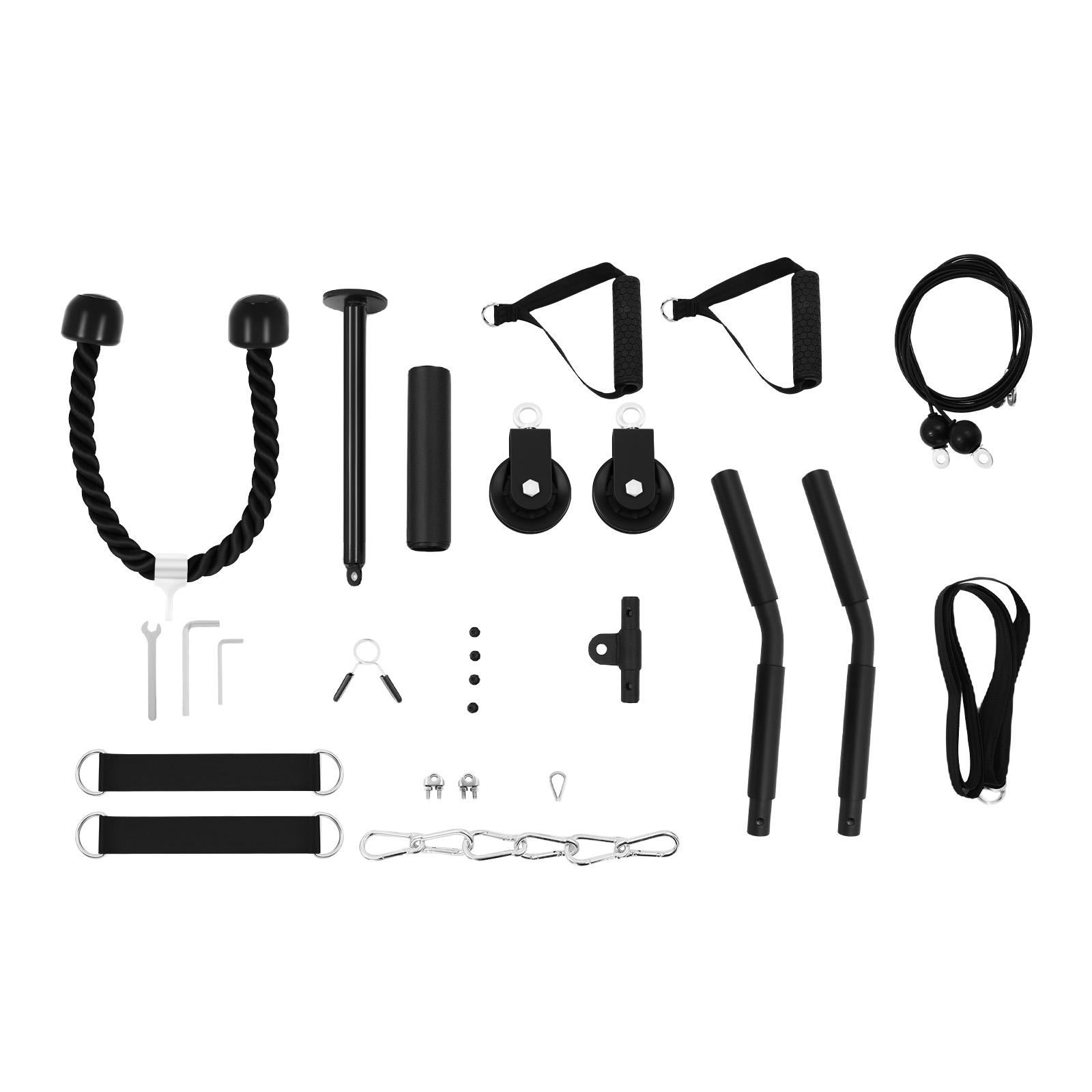 Домашняя блочная система 120 кг, Тренажер для верхней части тела для силовых тренировок, Тяга сверху, Сгибание на бицепс, Подходит для дома чёрный
Домашняя блочная система 120 кг, Тренажер для верхней части тела для силовых тренировок, Тяга сверху, Сгибание на бицепс, Подходит для дома чёрный