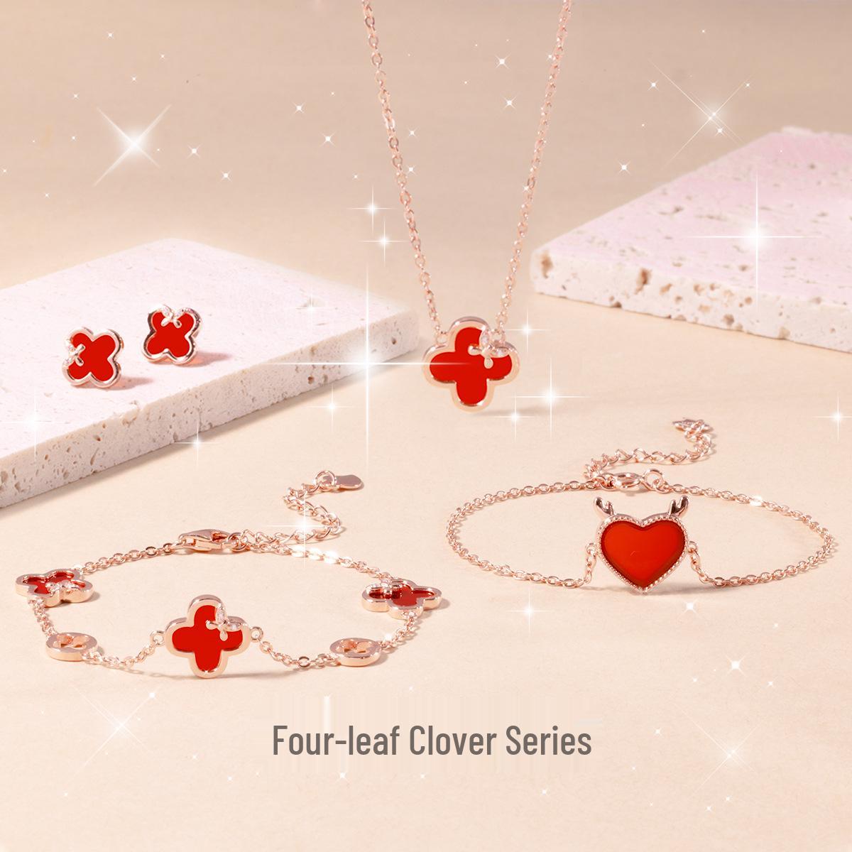 Women s Ferris Wheel Four-Leaf Clover Necklace: High-End S925 Sterling Silver with Red Agate & Zircon 925 Silver
Women s Ferris Wheel Four-Leaf Clover Necklace: High-End S925 Sterling Silver with Red Agate & Zircon 925 Silver