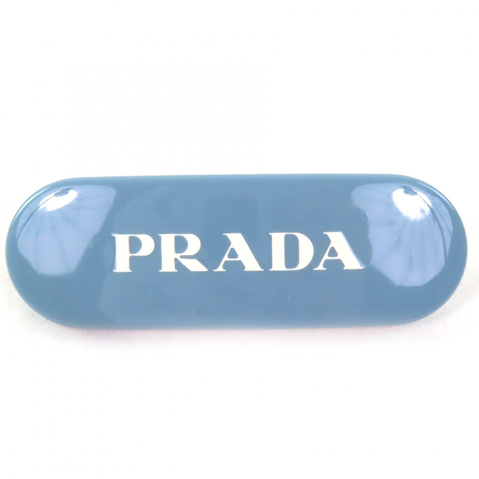 Great PRADA hair accessory Logo Barrette Hair Clip Hairpin CELESTE Women 1IF108 Used
Great PRADA hair accessory Logo Barrette Hair Clip Hairpin CELESTE Women 1IF108 Used