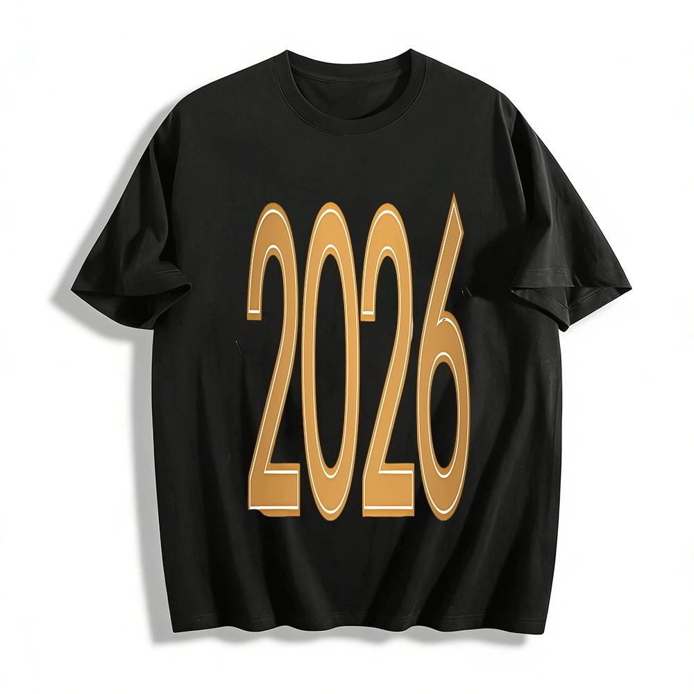 2026 New Gold Foil Print Casual Versatile Crewneck Long Sleeve Top Pure cotton T-shirt XXS
2026 New Gold Foil Print Casual Versatile Crewneck Long Sleeve Top Pure cotton T-shirt XXS