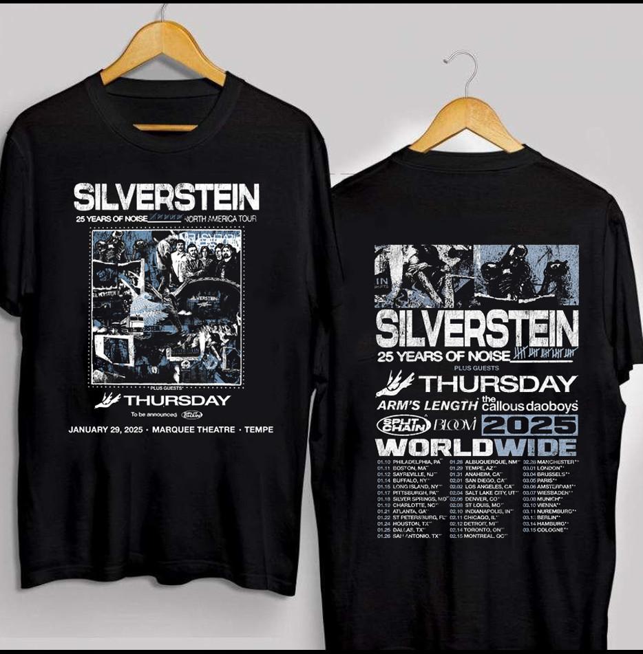 tour 2025 Silverstein 2 sides band back T-shirt short sleeve S to 5Xl JM672 Unisex T-Shirt L
tour 2025 Silverstein 2 sides band back T-shirt short sleeve S to 5Xl JM672 Unisex T-Shirt L