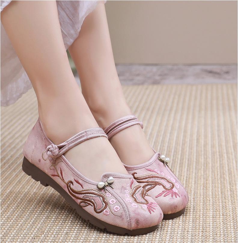 Women s Mary Jane Elegant Strappy Flats Woman Vintage Chinese Beijing Canvas Hanfu Shoes Elder Lady Ancient Embroidery Shoes 35 розовый
Women s Mary Jane Elegant Strappy Flats Woman Vintage Chinese Beijing Canvas Hanfu Shoes Elder Lady Ancient Embroidery Shoes 35 розовый