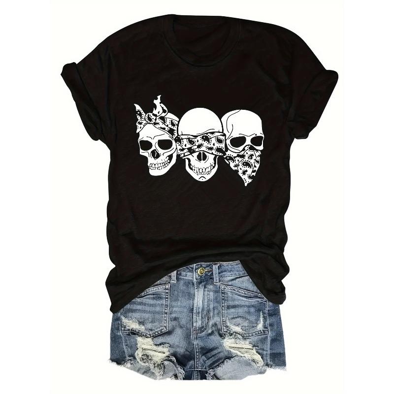 European Size Fashionable Round Neck T-Shirt - Three Skulls Design, Stylish & Trendy for Casual Wear 4XL чорний
European Size Fashionable Round Neck T-Shirt - Three Skulls Design, Stylish & Trendy for Casual Wear 4XL чорний