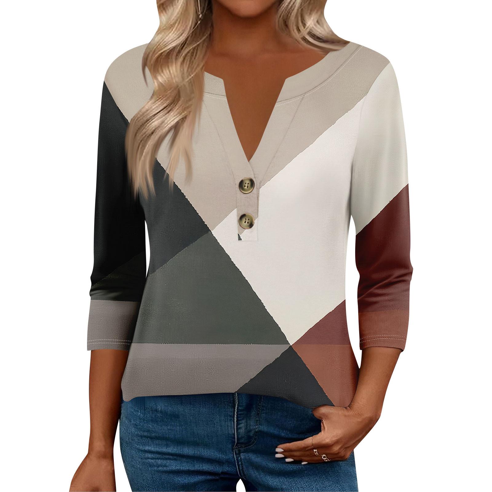 Женские топы с рукавом 3/4 для женщин, топы хенли на пуговицах с V-образным вырезом, нарядные летние женские топы свободного кроя XXL хаки
Женские топы с рукавом 3/4 для женщин, топы хенли на пуговицах с V-образным вырезом, нарядные летние женские топы свободного кроя XXL хаки