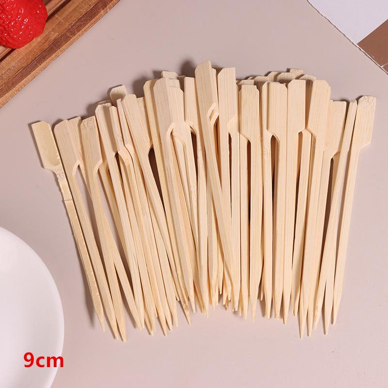 100 шт. бамбуковых шпажек, коктейльных палочек, зубочисток для закусок, палочек для еды, фруктов, барбекю, напитков для вечеринок, одноразовых вилок 9cm
100 шт. бамбуковых шпажек, коктейльных палочек, зубочисток для закусок, палочек для еды, фруктов, барбекю, напитков для вечеринок, одноразовых вилок 9cm