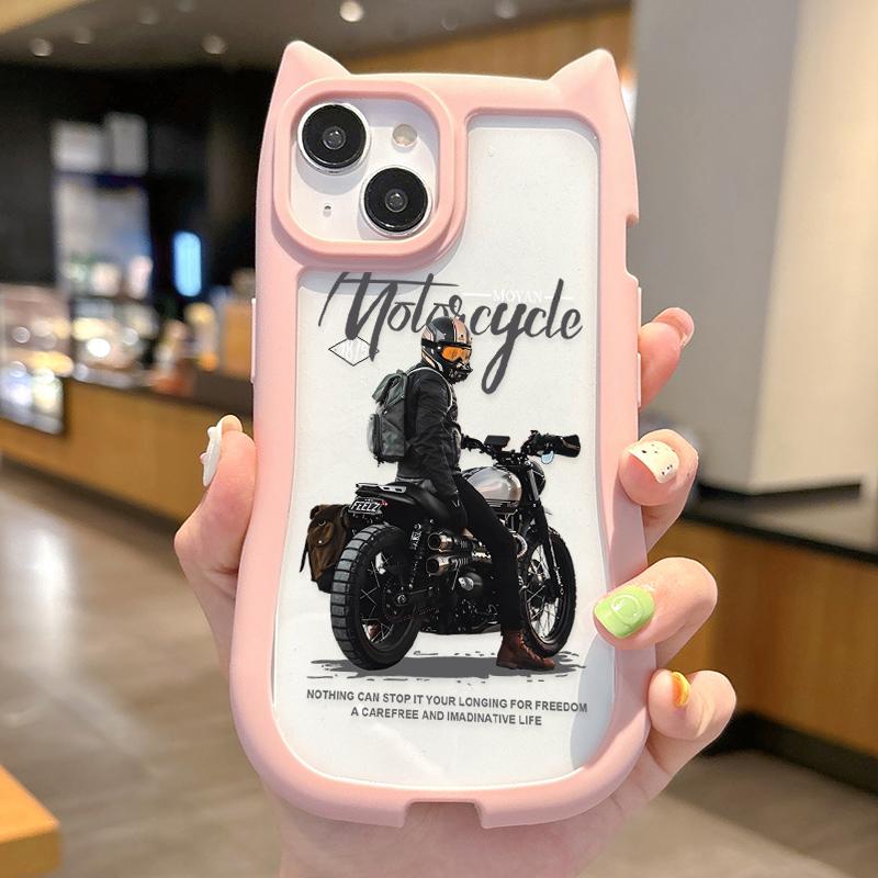 Прозрачный корпус с принтом мотоцикла, Мужская противоударная жесткая акриловая задняя крышка + мягкий бампер из ТПУ для iPhone iPhone 16 розовый
Прозрачный корпус с принтом мотоцикла, Мужская противоударная жесткая акриловая задняя крышка + мягкий бампер из ТПУ для iPhone iPhone 16 розовый