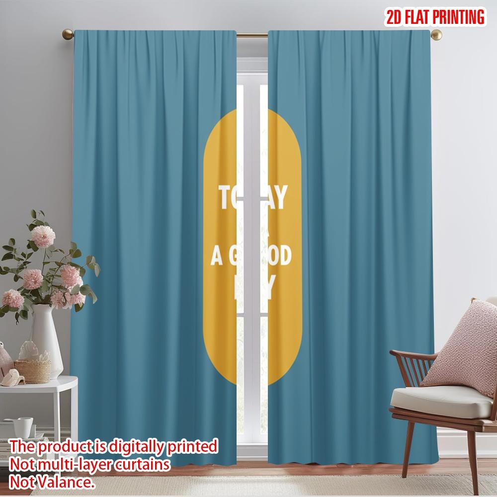 2pcs 2D flat printing Curtains Today is a good day Polyester Without Electricity Festive Curtains for Entryway Room Parties 52.50×116.00 CM 2pcs
2pcs 2D flat printing Curtains Today is a good day Polyester Without Electricity Festive Curtains for Entryway Room Parties 52.50×116.00 CM 2pcs