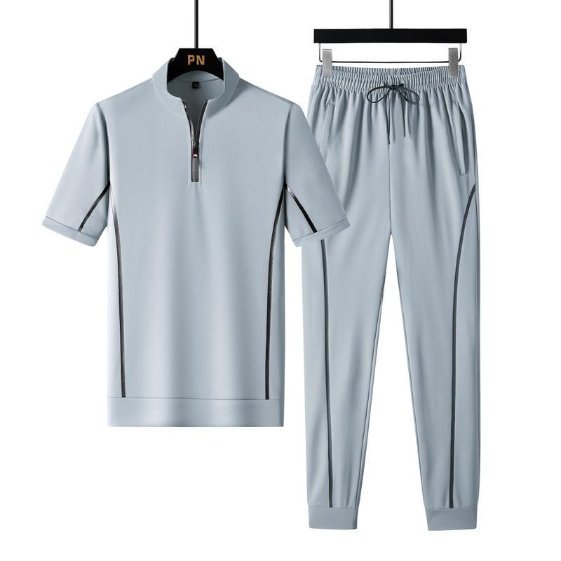 Men s Summer Ice Silk Breathable Men s Slim Fit Ort Sve T-irt Casual Sportswear Two-Piece Set Comfortable Lightweight Clothing 5XL сірий
Men s Summer Ice Silk Breathable Men s Slim Fit Ort Sve T-irt Casual Sportswear Two-Piece Set Comfortable Lightweight Clothing 5XL сірий