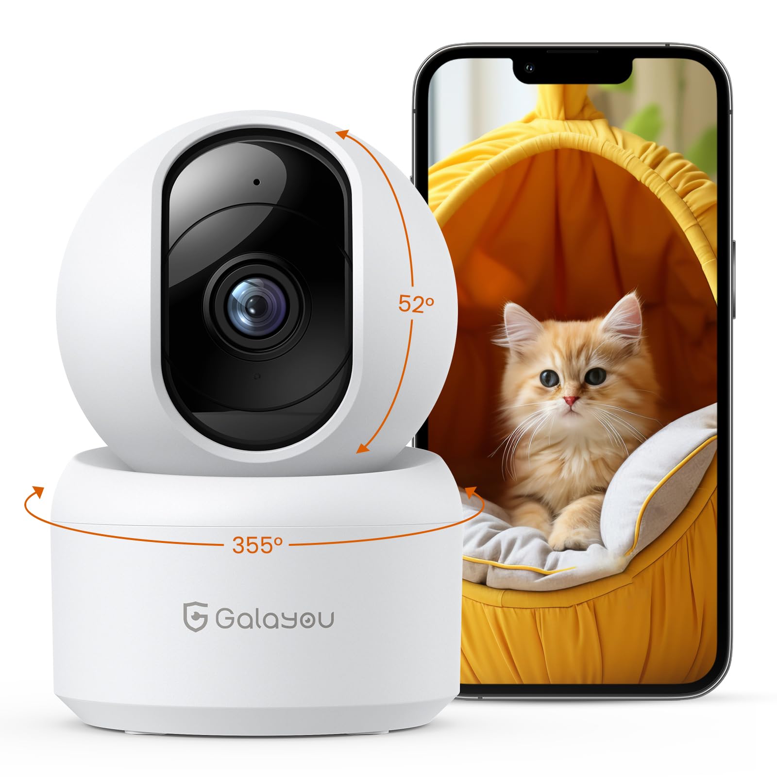 Galayou G2 compatible Security 3 million automatic network indoor pet answering crime camera 2k high pixel 360 degree automatic tracking Motion doll
Galayou G2 compatible Security 3 million automatic network indoor pet answering crime camera 2k high pixel 360 degree automatic tracking Motion doll