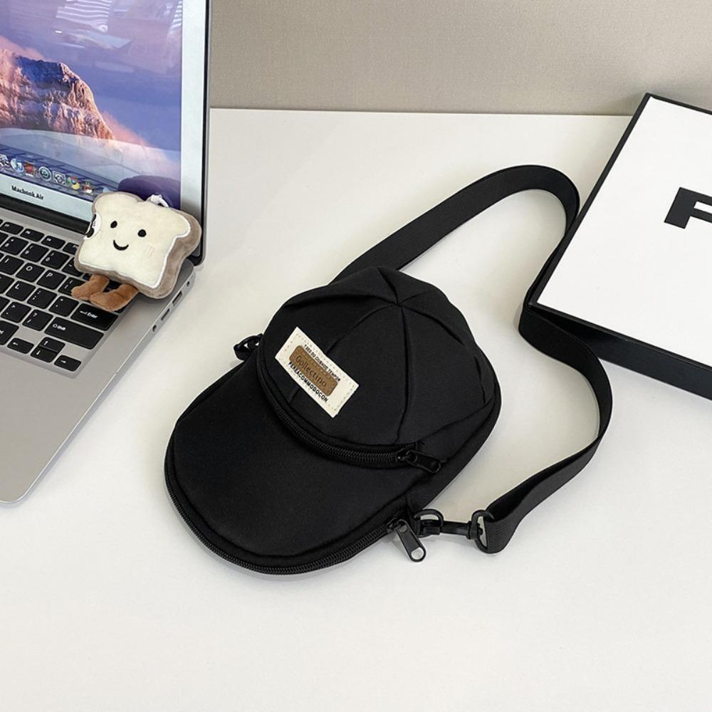 Portable Pure Color Crossbody Bag Individual Hat Zipper Phe Bag adjustable Strap Shoulder Bag Women чёрный
Portable Pure Color Crossbody Bag Individual Hat Zipper Phe Bag adjustable Strap Shoulder Bag Women чёрный