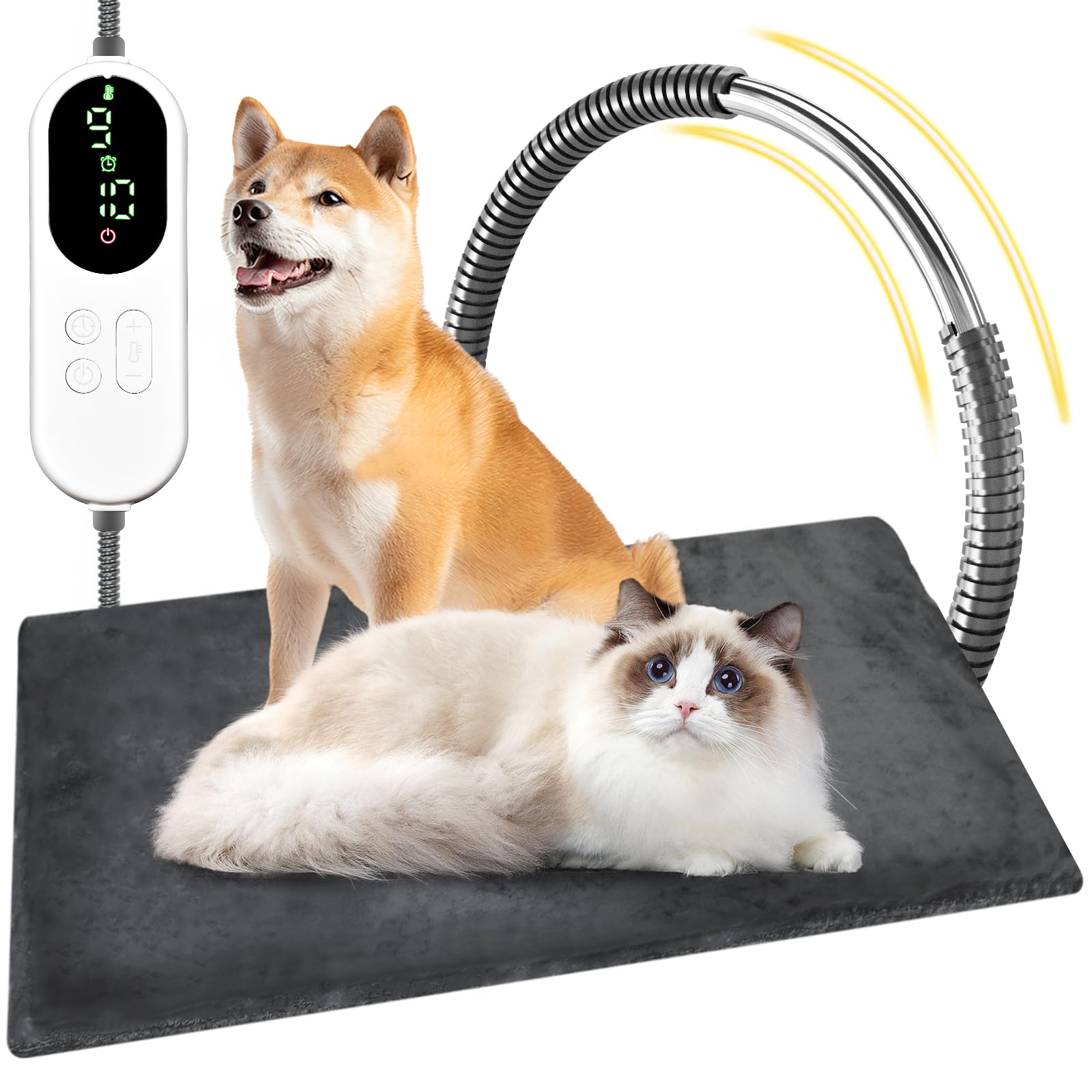 Горячий коврик для домашних животных от Pet Expert 70x45 см, обогреватель для собак и кошек, 9 уровней регулировки температуры, 13 уровней функции таймера, постоянная температура
Горячий коврик для домашних животных от Pet Expert 70x45 см, обогреватель для собак и кошек, 9 уровней регулировки температуры, 13 уровней функции таймера, постоянная температура