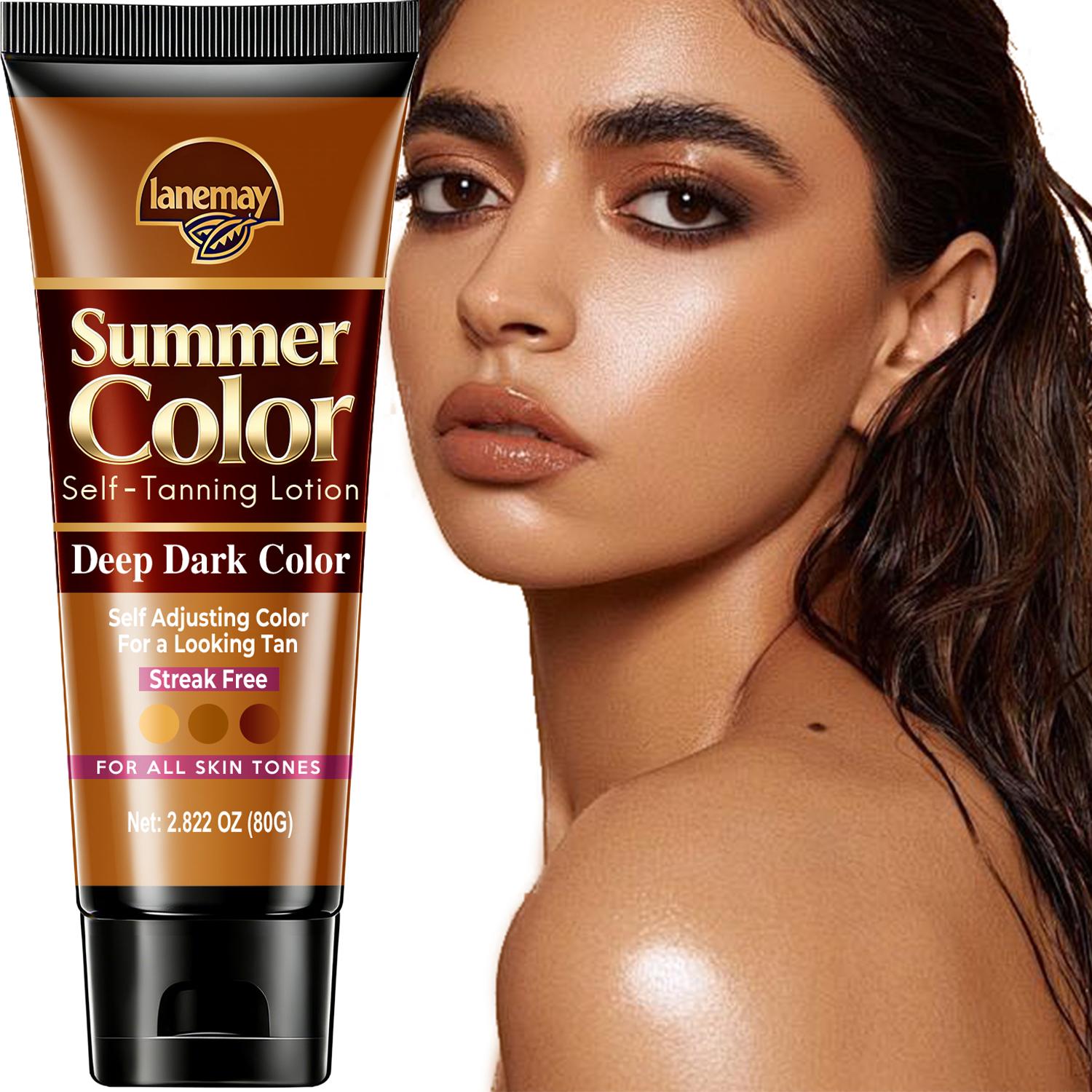 Self Tanning Lotionl-Lightweight Quick Drying Tinted Formula-Natural Body Bronzer With Coconut Oi-Suitable For All Skin Types, 80g
Self Tanning Lotionl-Lightweight Quick Drying Tinted Formula-Natural Body Bronzer With Coconut Oi-Suitable For All Skin Types, 80g